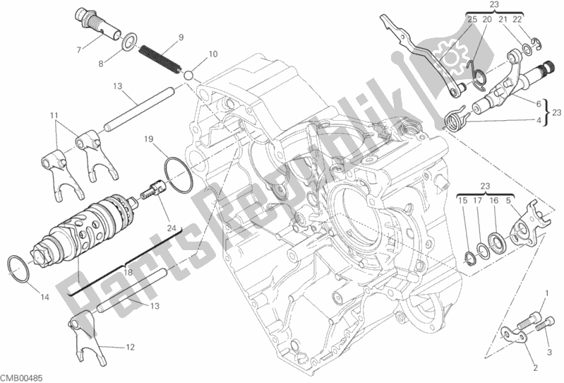 Tutte le parti per il Camma Forcella - Cambio del Ducati Monster 1200 S USA 2020